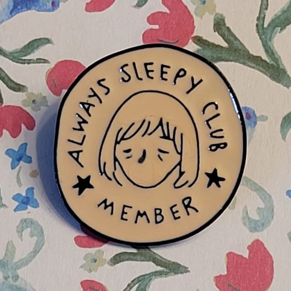 Always Sleepy Club Member Enamel Pin - Picture 2 of 7